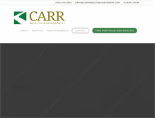 Tablet Screenshot of carrwealthmanagement.com